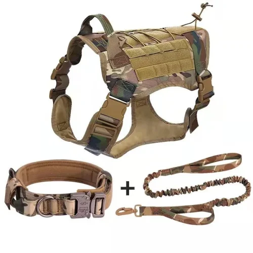 Tactical Dog Gear Set - Durable Harness, Collar & Leash Combo